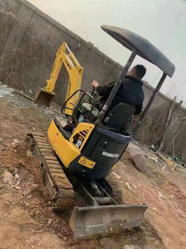 Used earth moving machinery crawler excavator 2 ตัน เครื่องขุดขนาดเล็กคุณภาพสูง Komatsu pc 18 MR