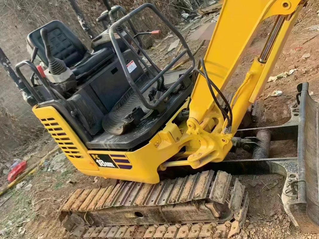 Used earth moving machinery crawler excavator 2 ตัน เครื่องขุดขนาดเล็กคุณภาพสูง Komatsu pc 18 MR