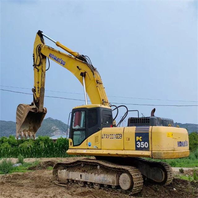 35 ตันเกือบใหม่ จากญี่ปุ่น นําเข้า เครื่องขุดพ่วง เครื่องใช้ซ่อม Komatsu pc 350-7