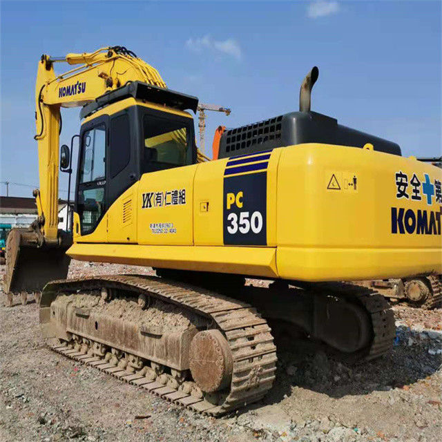 35 ตันเกือบใหม่ จากญี่ปุ่น นําเข้า เครื่องขุดพ่วง เครื่องใช้ซ่อม Komatsu pc 350-7