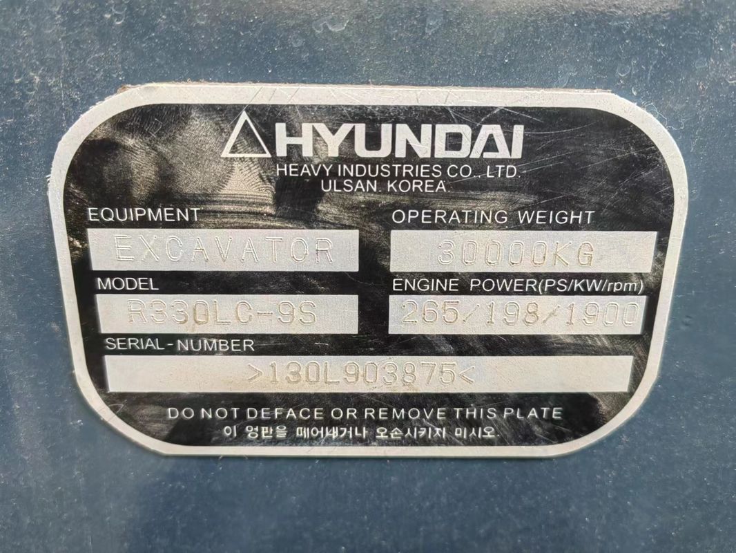 33 ตัน พร้อมทํางาน และมีประสบการณ์ ใช้เกาหลี นําเข้า Hyundai DH330LC-9
