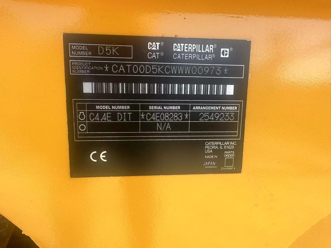 แมว Caterpillar D5k Lgp แมว D5k โดเซอร์หน้ามีดความกว้าง 4.262m โดเซอร์มือสอง