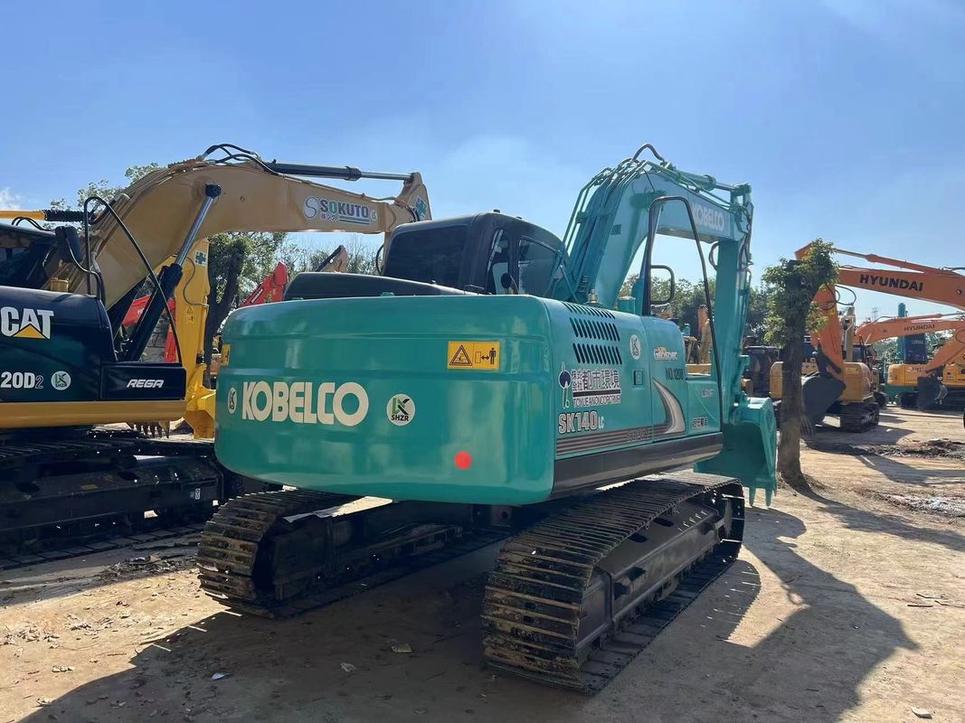 เครื่องขุดถังมือสอง Kobelco Sk140lc 8 เครื่องขุดถัง Crawler น้ําหนัก 13.3t