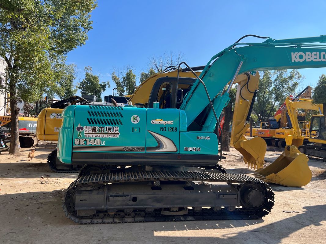 เครื่องขุดถังมือสอง Kobelco Sk140lc 8 เครื่องขุดถัง Crawler น้ําหนัก 13.3t