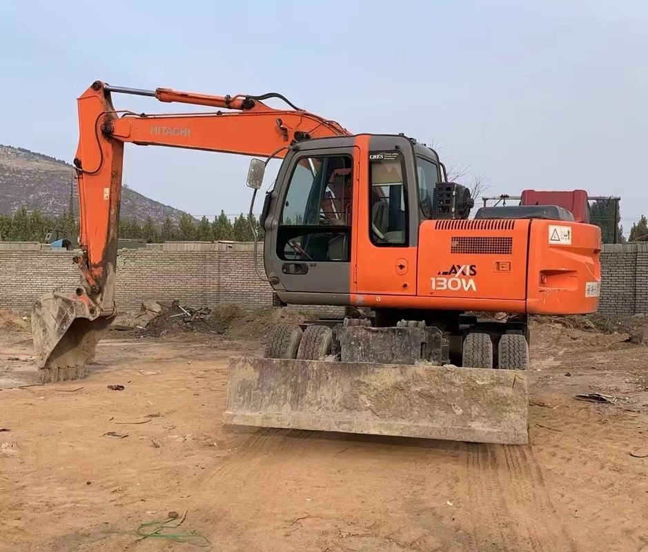 14 ตัน ญี่ปุ่นนําเข้า 90% ของใหม่ Hitachi ZX 130W ถังล้อมือสองที่มีคุณภาพสูงและผลงานที่ดีที่สุดสําหรับขาย