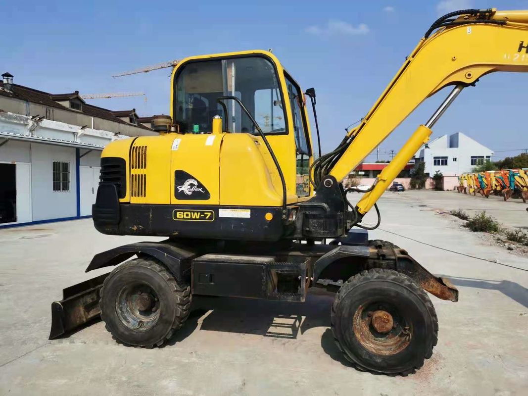 6 ตัน พร้อมใช้งาน เกาหลี นําเข้า Hyundai R60-7 เครื่องขุดล้อมือสอง