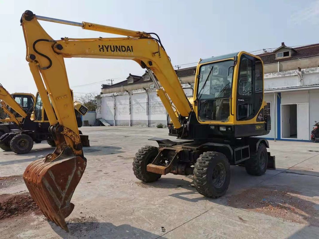 6 ตัน พร้อมใช้งาน เกาหลี นําเข้า Hyundai R60-7 เครื่องขุดล้อมือสอง