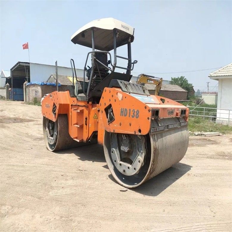14 ตันใช้ HAMM HD130 Road Roller นําเข้าจากสหรัฐอเมริกาสําหรับวิศวกรรมสะพานทางด่วน