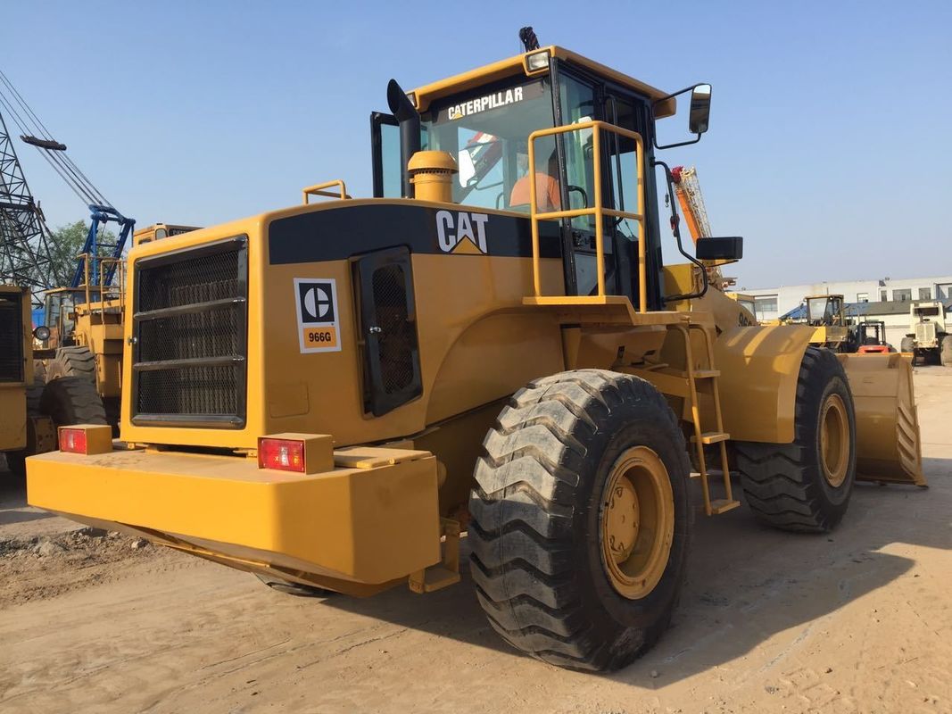 ราคาถูก แคท 966G เครื่องบรรทุกล้อมือสอง พร้อมถัง 5.5 M3 และเครื่องยนต์ Caterpillar
