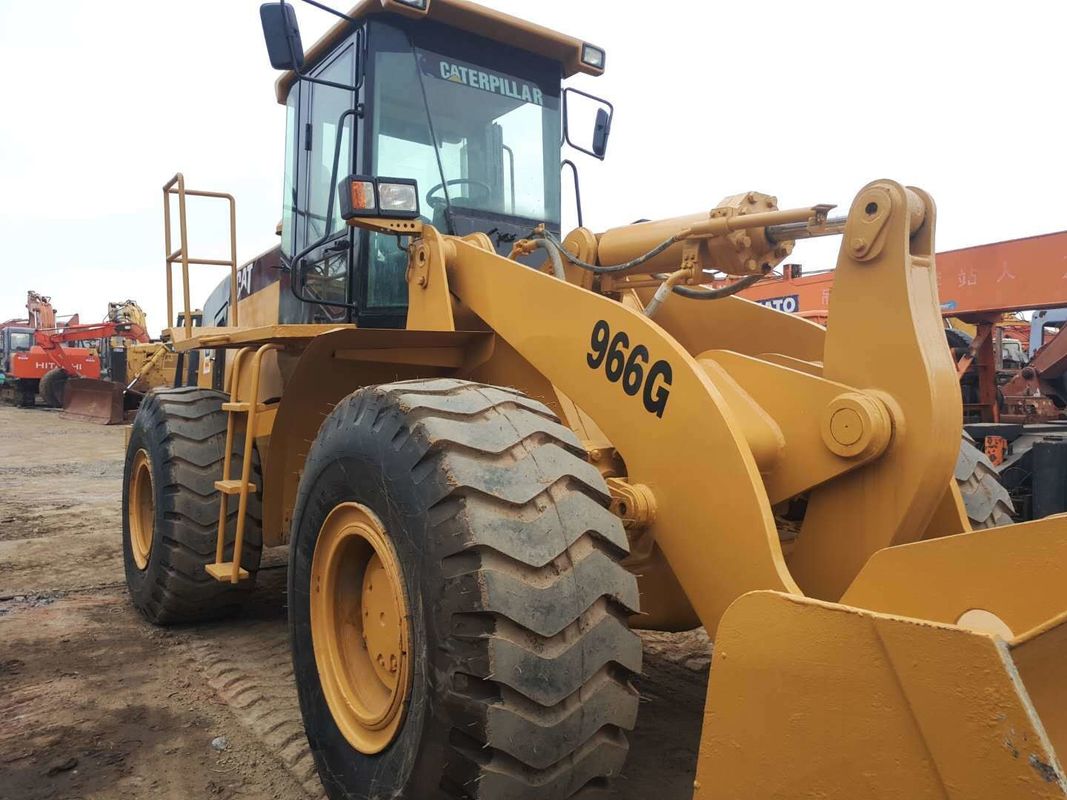 ราคาถูก แคท 966G เครื่องบรรทุกล้อมือสอง พร้อมถัง 5.5 M3 และเครื่องยนต์ Caterpillar