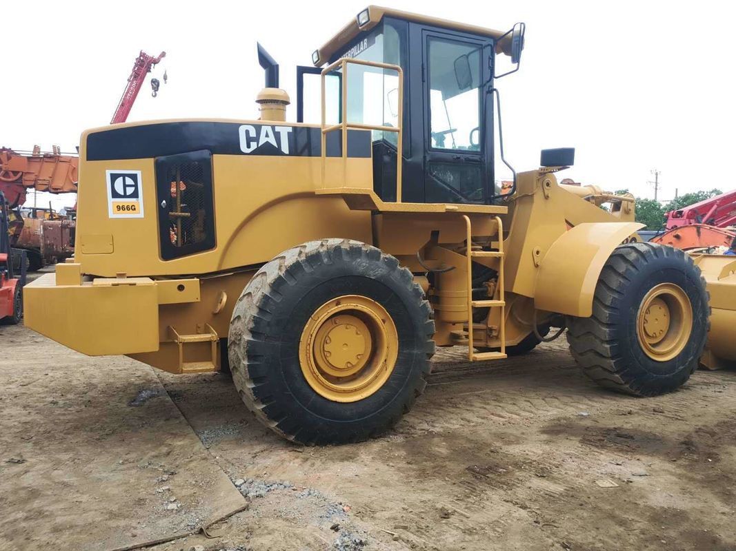 ราคาถูก แคท 966G เครื่องบรรทุกล้อมือสอง พร้อมถัง 5.5 M3 และเครื่องยนต์ Caterpillar